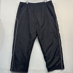 Athletech Men's 2X Pull On Drawstring Athletic Pants Fleece Lined  Black